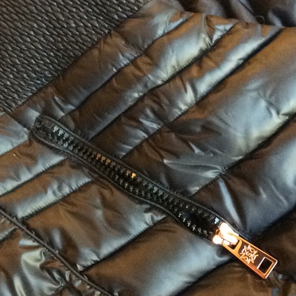 FINAL SALE PRICE Nicole Miller Detailed Blk Hooded Puffer Coat 2XL - Picture 7 of 8